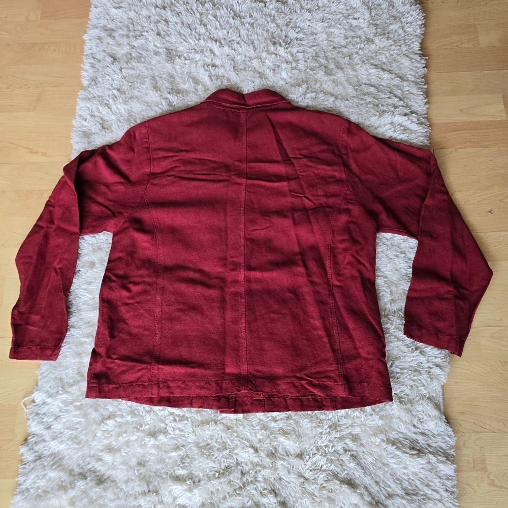 JOHNNY WAS Collection Women's Solid Red Blazer Size Large Jacket Size‎ Large - Picture 8 of 11
